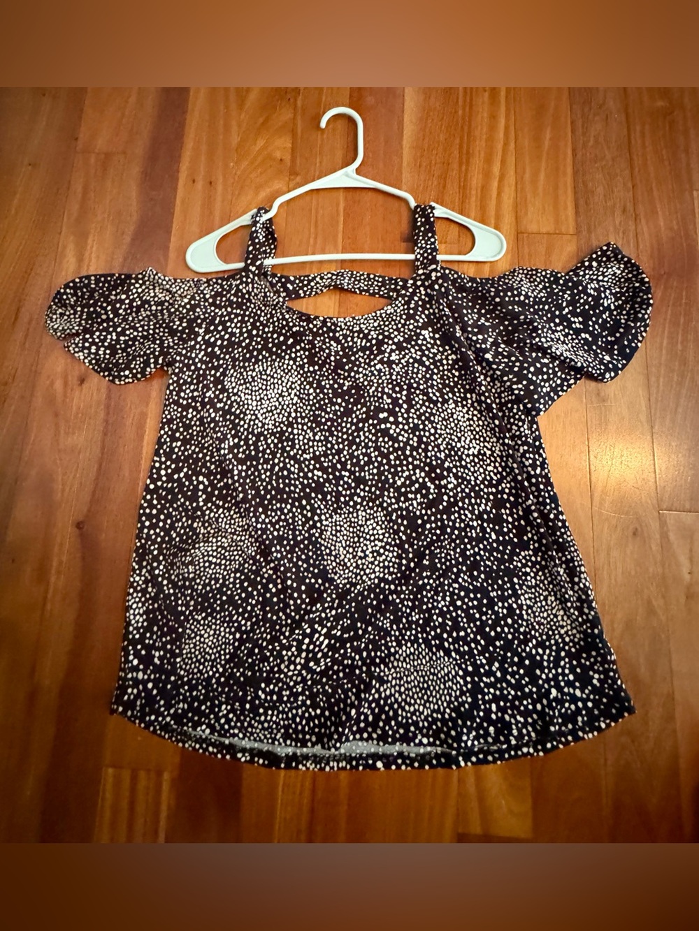 Kaileigh Black and White Dot Print Top